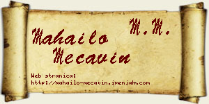 Mahailo Mećavin vizit kartica